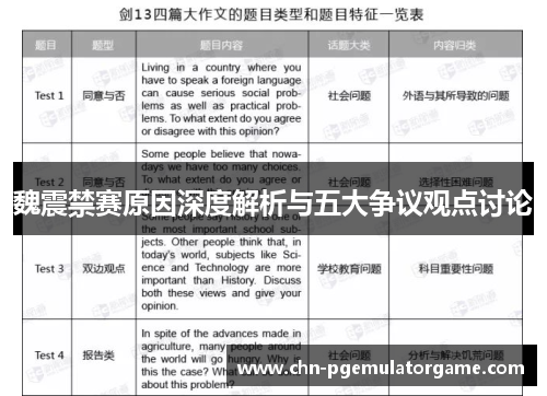 魏震禁赛原因深度解析与五大争议观点讨论